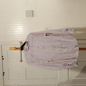 Purple & white pinstripe Button down